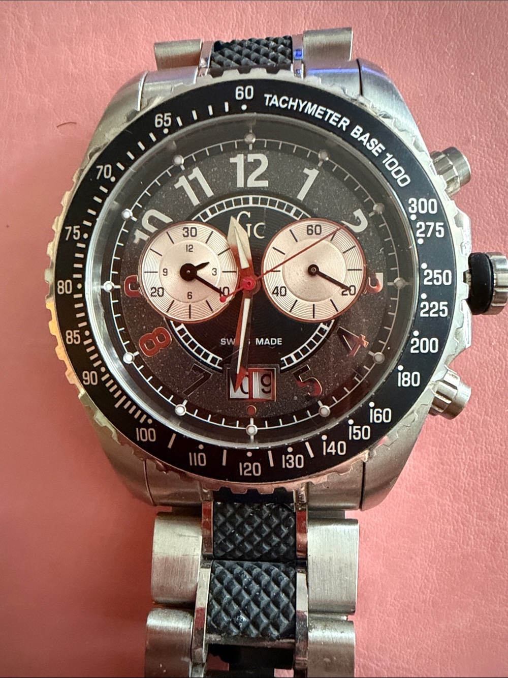 Guess GC Men’s Black Chronograph Swim Watch